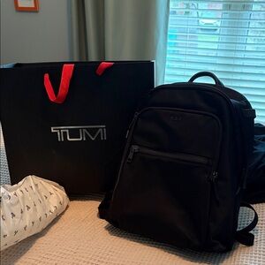 TUMI Backpack - black with gunmetal hardware
